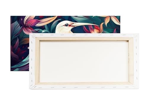 Impression d'art oiseau blanc panorama tableau 80x40 cm - 6