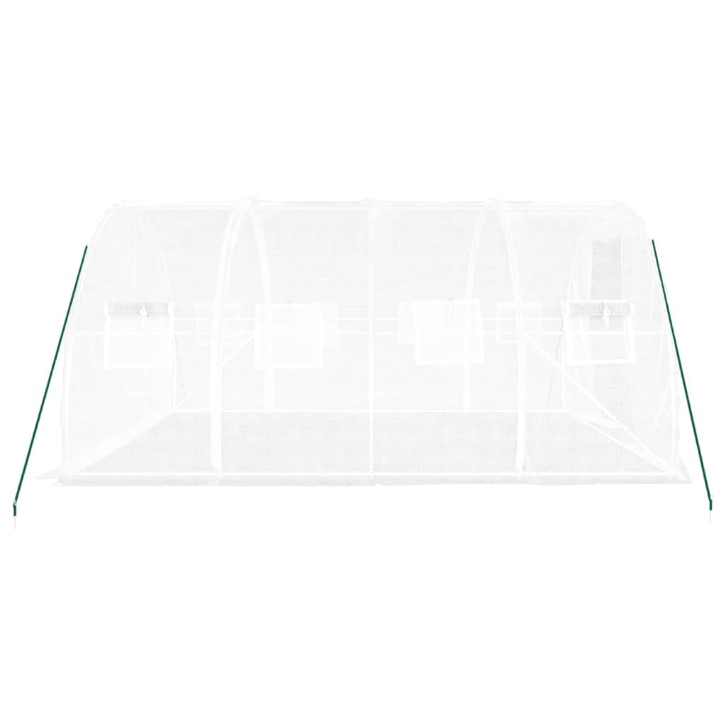 Invernadero con Estructura de Acero Blanco 12 m² 4x3x2 m Tunel Invernadero Huerto para Plantas con Paredes Laterales Enrollables, Impermeable