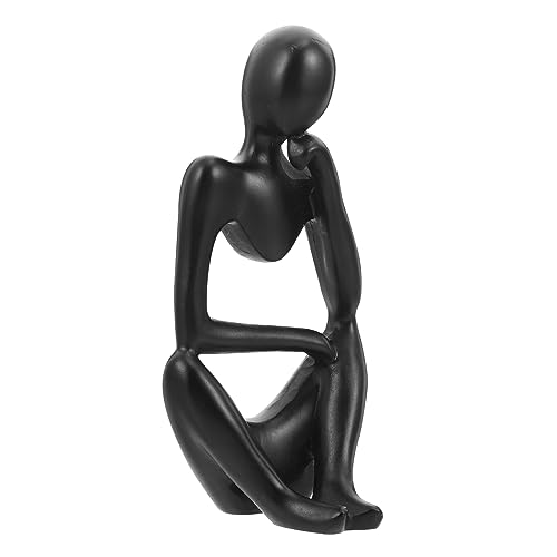 Sculpture Penseur statue déco pour bibliothèque et salon chaleureux