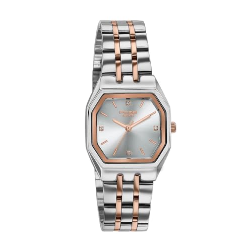 Image of Sonata Poze 8 Quartz Analog with Silver Dial IP Rose Gold Stainless Steel Strap Watch for Women - SP80164KM01W