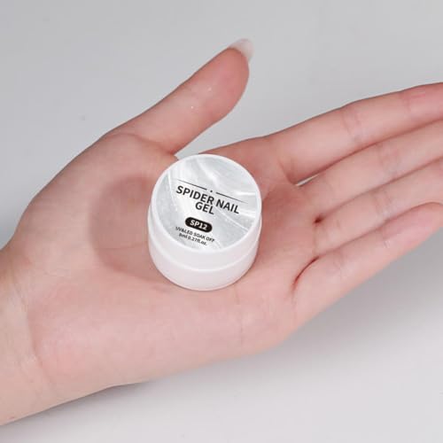 Gel texturizado en uñas de 8 mililitros con diseño de pintura elástica spider 5