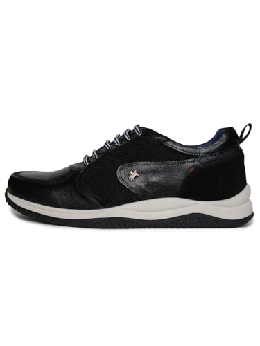 Image of BckByBuckaroo Adults-Men CODRIN Leather Denim Classic Shoe Lace Up Black