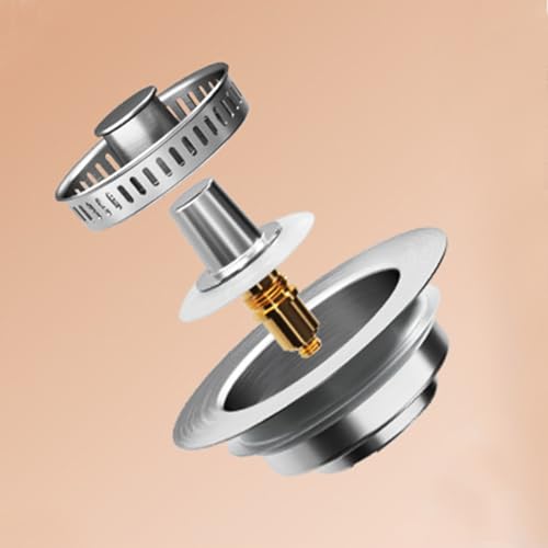 Colador para fregadero de cocina 3 en 1 de acero inoxidable miniatura 4