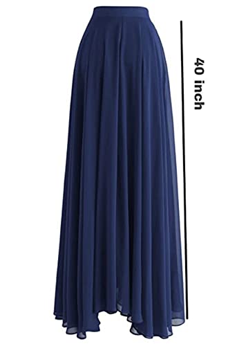 Image of Women's Full Length Georgette Long Skirt- 8 Meters Maxi Flare.