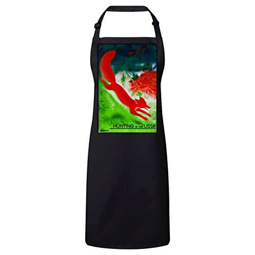 Tablier cuisine premium hunting fox URSS retro vintage pour passionné de chasse