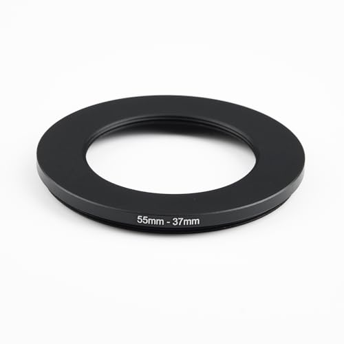 Adaptador de lente 55 mm a 37 mm, anillo reductor para lentes de cámara y accesorios UV, ND, CPL, con paño premium para limpieza de lentes (2 unidades) miniatura 2