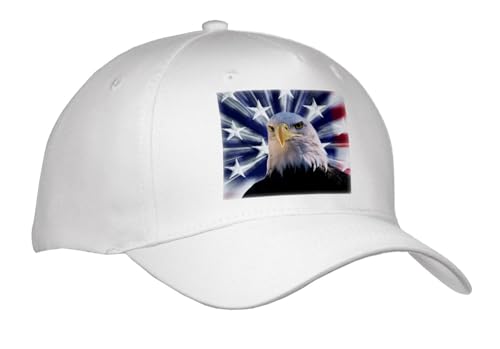 Youth Baseball Cap - USA, California. Composite of bald eagle and American flag. America