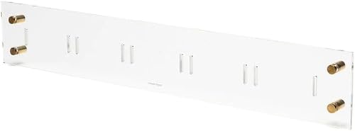 Miniatura 1 de russell+hazel Calendario mensual de pared acrílico, transparente y dorado, incluye marcadores de borrado húmedo y accesorios de montaje, 24 x 24 x