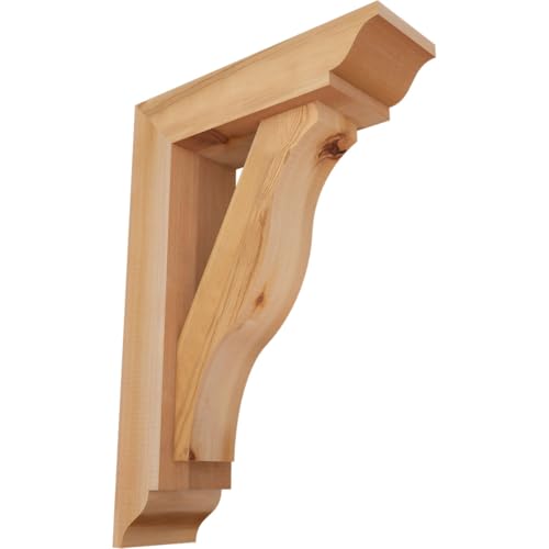 5 1/2"W x 18"D x 26"H Funston Traditional Smooth Bracket w/Offset Brace, Western Red Cedar