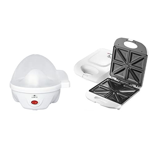 Frühstücksset Sandwichmaker + Eierkocher Weiß
