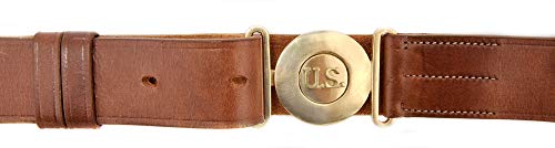 WW2 Style US Officers Leather Belt2