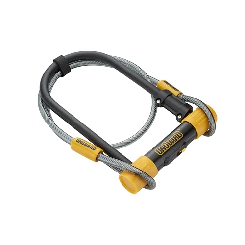 OnGuard Bulldog DT U-Lock with 4-Foot Cinch Loop Cable (Black, 4.53 x 9.06-Inch)