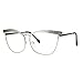 PASTL Womens Fashion Clear Lens Glasses Square Cateye Metal Frame Eyeglasses Silver
