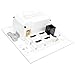 BASEPORT Premium Media Outlet Wall Plate - 36W USB Outlet 1 USB-A 2 USB-C, Duplex 20 Amp Outlets, 4 HDMI Outlet, Coax Keystone, Cat6 Rj45 Ethernet Wall Outlet, White Double Gang Wall Plate