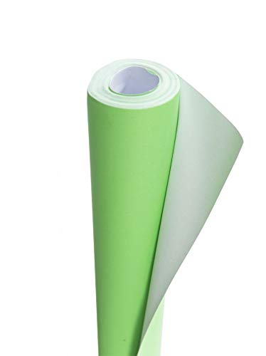 Card and Display Paper Roll - 10 M - Paper Perfect Ideal for Wrapping, Craft, Packing, Floor Covering, Parcel, Table Runner School Notice Boards (Pale Green)