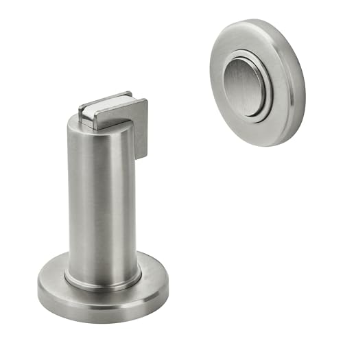 1 x SOTECH Magnet Türfeststeller MAGNETO Edelstahl Ø 50 mm Höhe 90 mm Türpuffer Inkl. Befestigungsmaterial für Wand- u. Bodenmontage