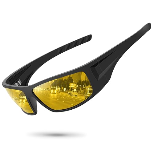 Image of Polarized Sports Sunglasses for Men Women,Driving Fishing | UV400 Protection Anti-Glare Lens, Wrap Around Sunglasses for Cycling,Hiking,Golf & Outdoor Sports Unbreakable Frame