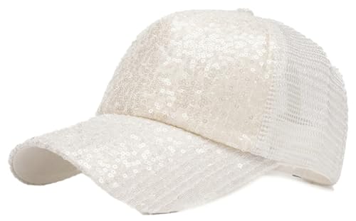 Gorra de béisbol con lentejuelas para mujer miniatura 1