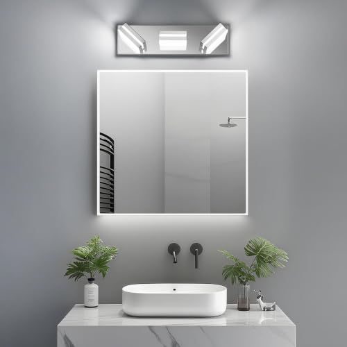 Image of Modern LED Stainless Steel Chrome Acrylic Bathroom Lights Fixtures 3-Light