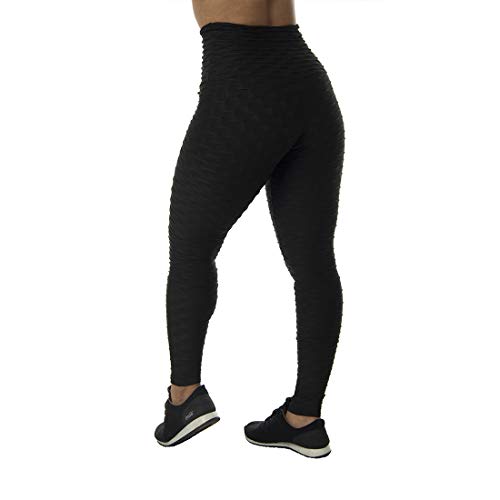Kit 2 Calças Legging Preta Feminina Bubble