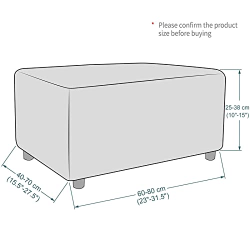 JHLD Stretch Ottoman Cover, Rectangle Ottoman Slipcovers Printed Footstool Protector Covers Elastic Storage Ottoman Slipcover Removable Washable For living room -V-large - Cosy Home Interiors JHLD Stretch Ottoman Cover, Rectangle Ottoman Slipcovers Printed Footstool Protector Covers Elastic Storage Ottoman Slipcover Removable Washable For living room -V-large - Image 3