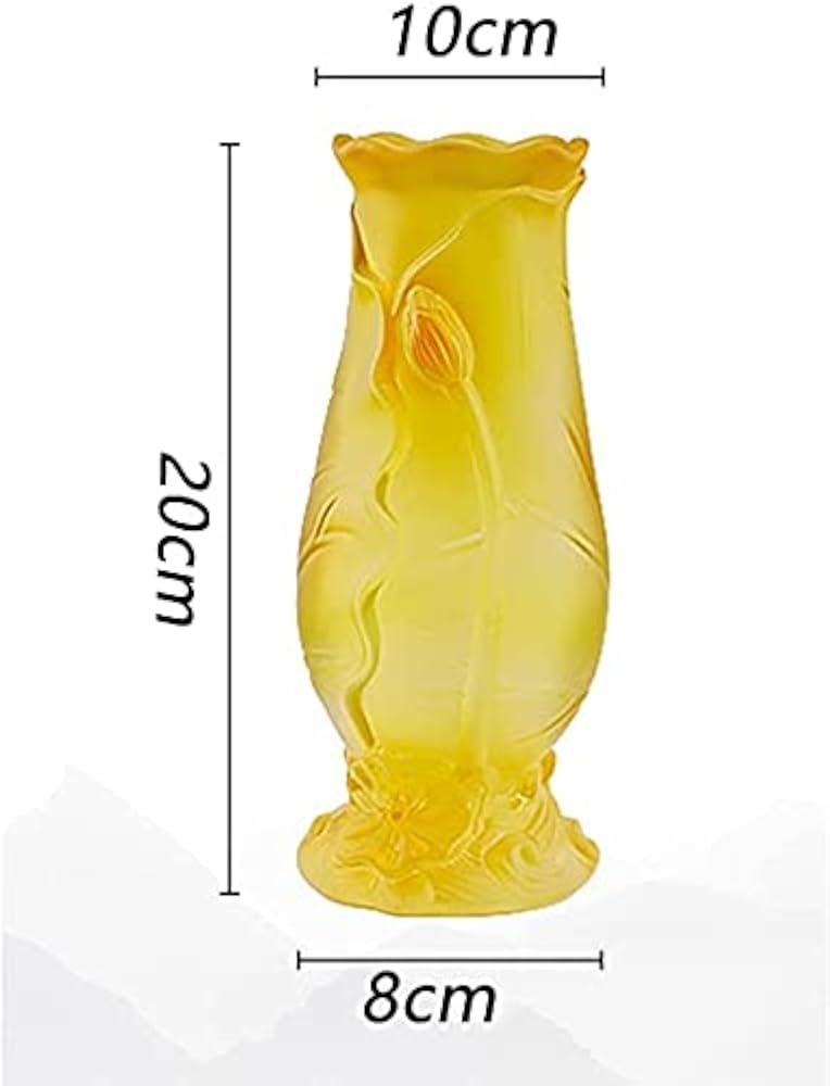Amazon.co.jp: 花瓶 イエローガラス花瓶 高さ20cm 幅10cm ドライまたは Amazon.co.jp: 花瓶 イエローガラス花瓶 高さ20cm 幅10cm ドライまたは