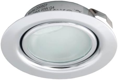 Leyton Lighting 12v 20w halogen recessed downlight chrome warm white low voltage (Driver Required)