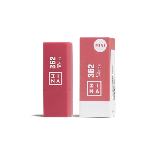 3INA MAKEUP - The Lipstick 362 (mini) - Labial Rosa Cremoso - Barra de Labios Mate con Vitamina E y Manteca de Karité de Alta Pigmentación Olor a Vainilla - Labial Tamaño Viaje - Vegan - Cruelty Free