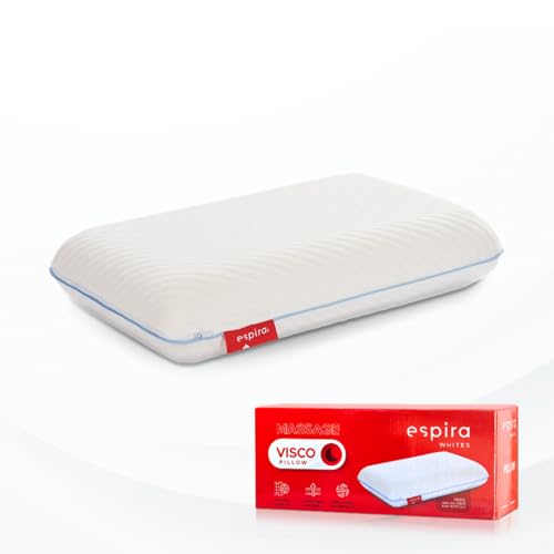 Espira Massage Almohada Viscoelastica – Almohada Cervical Ergonómica con Tecnología de Masaje Integrada – Almohada Cervicales y Cuello – Almohada de Espuma de Memoria con Funda Lavable