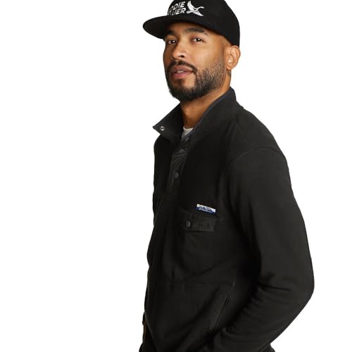 Image of Eddie Bauer Men's Chutes Long-Sleeve Snap Mock Neck Fleece