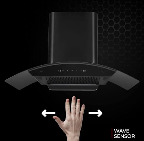 Image of Topaz DLX Kitchen Chimney, 90 cm, 209W, 1500 m /Hr, Touch Control, LED Illumination
