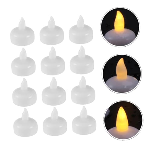 Velas LED Flotantes Impermeables Blanco con Batería para Centros de Mesa de Boda 4