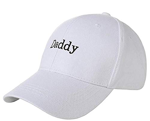 Foetest Cap Adjustable Baseball Cap Daddy Hat Headdress Dad-Cap Hat Sunhat Hip-Hop Flat Snapback White