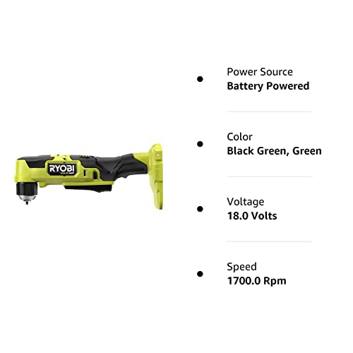 Ryobi One+ Hp 18V Brushless Cordless Compact 3/8 In. Right Angle Drill (Tool Only) #TOP1