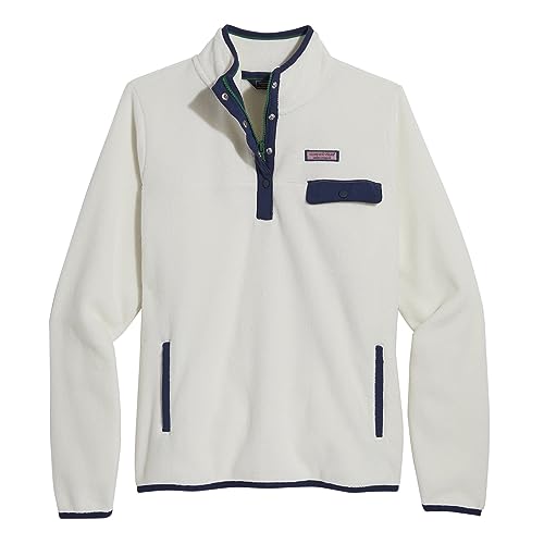 vineyard vines Women's Harbor Fleece Quarter Snap