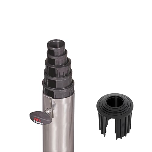 Doppler Inserts de réduction pour Pied de Parasol en Granit - Jeu de 5 Anneaux de réduction - 52/48/38/32/25 mm, Noir, 85897RR