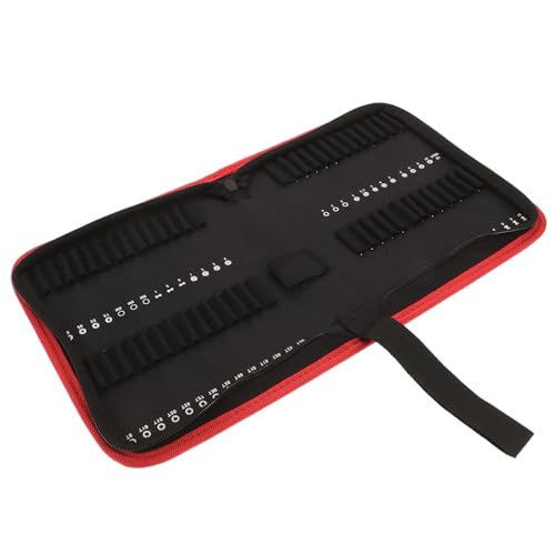 FIXOSHEE 55 pièces Pochette de Rangement pour Embouts de visseuse avec poignée en Oxford résistant Organisateur Compact pour Embouts étui Pratique pour Outils de Bricolage