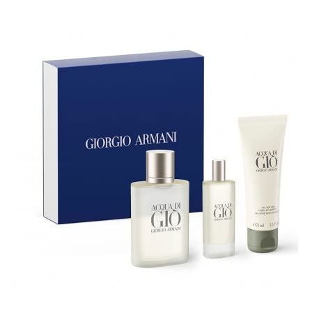 GIORGIO ARMANI ACQUA DI GIO 3 PCS SET FOR MEN: 3.4 EDT + 0.5 EDT + 2.5 SG