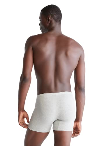 Calvin Klein Pure Cotton Stretch 3-Pack Boxer Brief Snow Heather/Grey/Black Small3