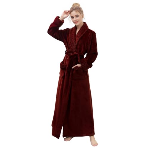 Image of Premium Long Robes for Women: Warm Super Plush Soft Fleece Bathrobes