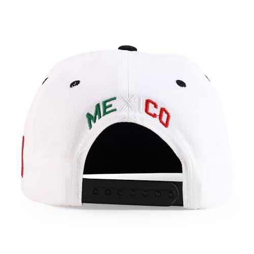 Image of Hecho En Mexico Eagle 3D Embroidered Flat Bill Snapback Cap