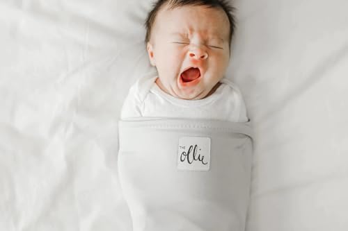 Image of The Ollie Swaddle - Helps to Reduce The Moro (Startle) Reflex - Made from a Custom Designed Moisture-Wicking Material (Stone)