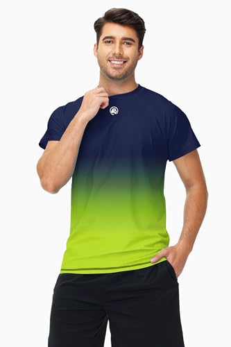 Image of AOBUTE Mens Swim Shirts Short Sleeve UPF 50+ Sun Shirt Quick Dry Rash Guard Fishing Swimming Shirt