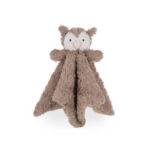 Image of Apricot Lamb Flower Owl Security Blanket for Babies, Soft Loveys for Baby Boy and Girl, 14 Inches for Infant and Toddlers