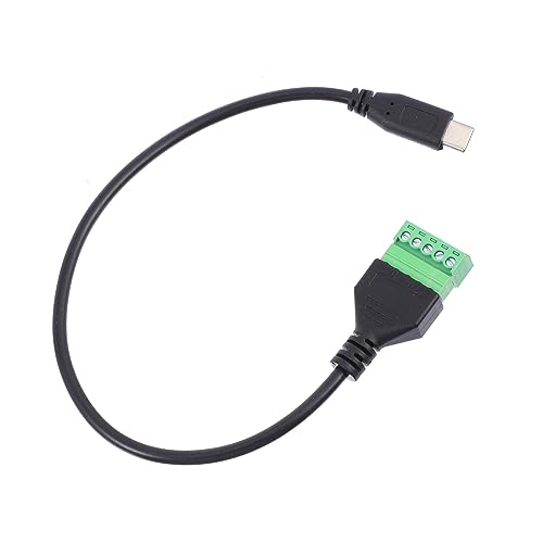 Vaguelly Cable Adaptador USB C Pines Conversor Tipo C con Terminal De Tornillo para Transferencia De Datos y Carga Conexión Sin Soldadura Compatible con Dispositivos USB C