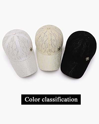 Gorra de béisbol con encaje para mujer miniatura 6