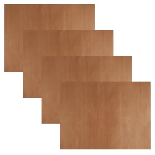 4 Pièces Papier Cuisson Reutilisable Four 30x40cm, Feuille Cuisson Téflon Antiadhésifs Résistant à la Chaleur Peut être Coupé à la Taille, Tapis de...