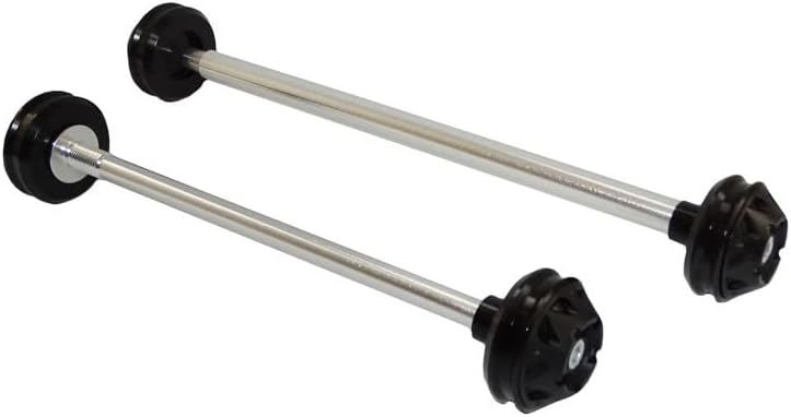 Front & Rear Wheel Fork Axle Slider Cap Crash Protector for Yamaha YZF R1 2002-2014 / R6 2003-2016 (Black)