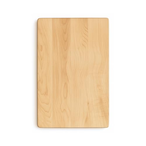 Vandroop Hard Maple Cutting Board for Kitchen 16”X10” – 1.1” Thick, Reversible Wood Cutting Boards with Invisible Inner Handle, Eased Corners, Wooden Chopping Board