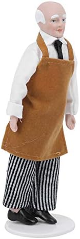 Evonecy Miniature Dollhouse Accessories Dollhouse Miniature Man Ceramic Doll People Miniature Porcelain Doll Chef Dollhouse Accessories for Dollhouse(Store)